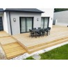 Lame de terrasse en pin 2,4 m — épaisseur 28 mm, traitée classe 4