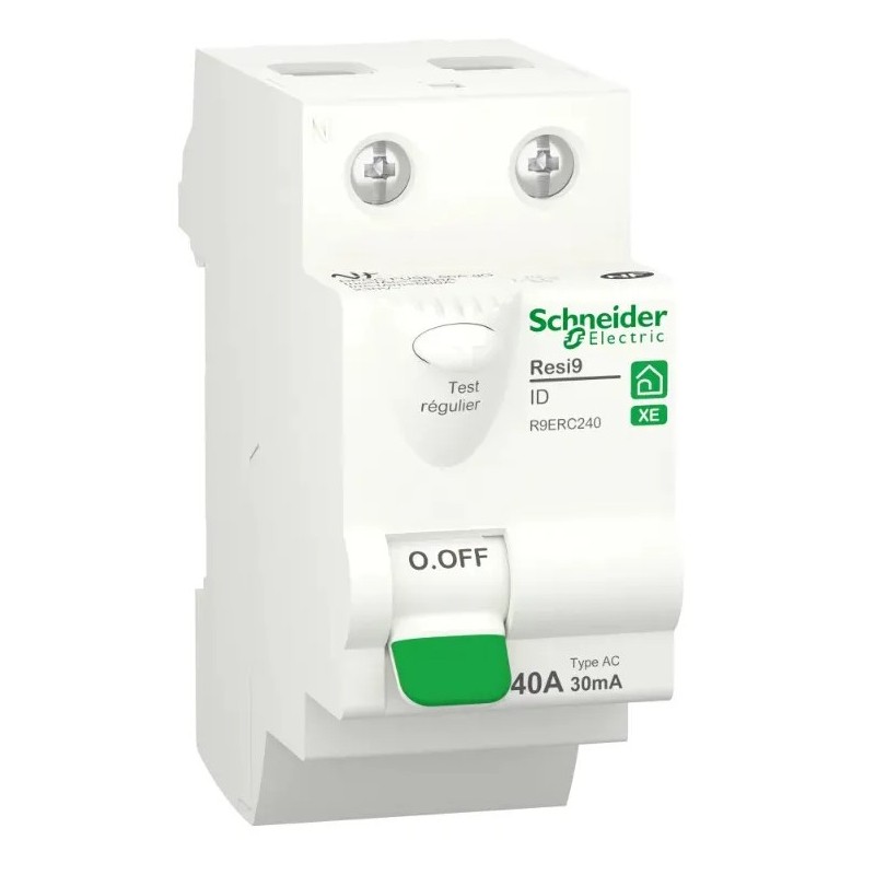 Resi9 - 40A - 30mA - inter différentiel - 2P - Type AC - Embrochable
