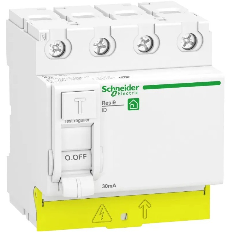 Resi9 - interrupteur différentiel - 4P - 40A - 30mA - Type A - peignable