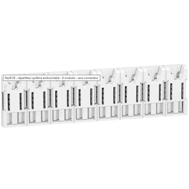 Resi9 XE - répartiteur système embrochable - 8 modules - sans connecteur