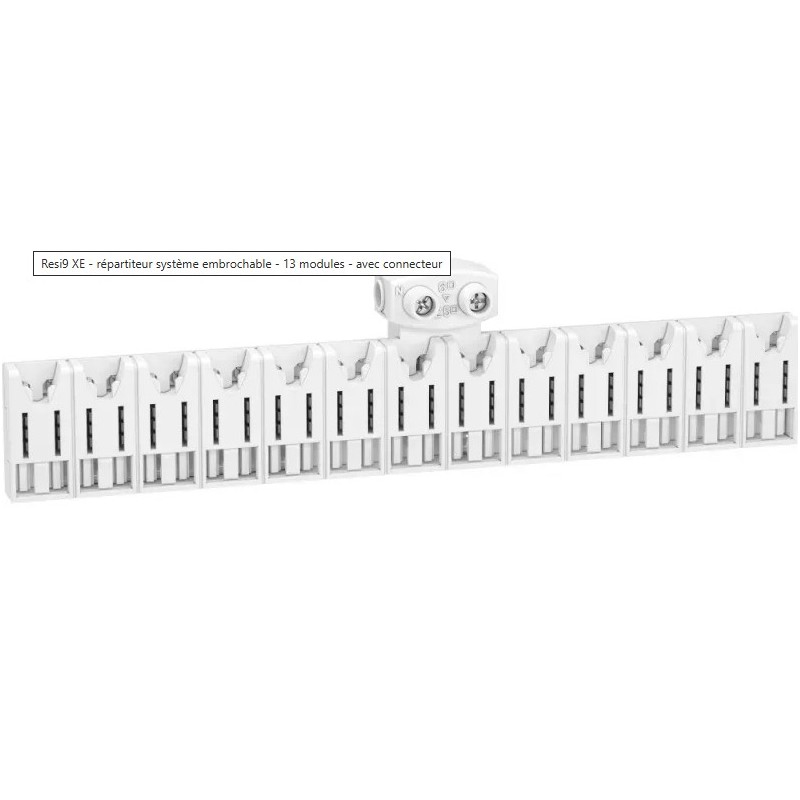 Resi9 XE - répartiteur système embrochable - 13 modules - avec connecteur