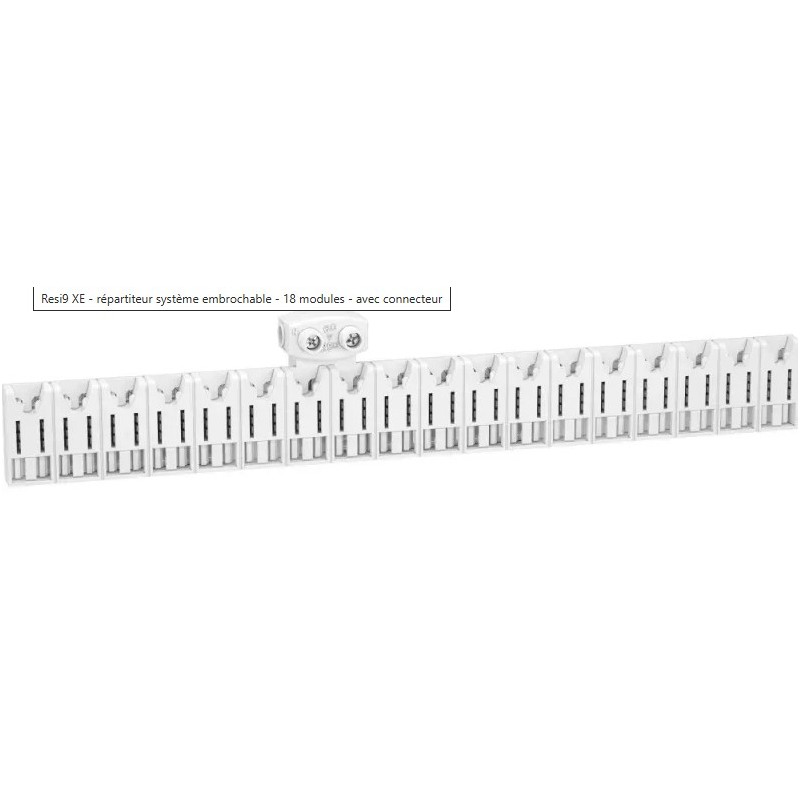Resi9 XE - répartiteur système embrochable - 18 modules - avec connecteur
