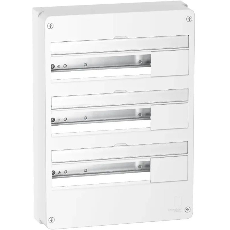 Resi9 - Coffret en saillie Blanc (RAL 9003)- 3 rangées de 18 modules