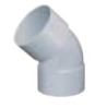 Raccord PVC femelle/femelle — coude 45°