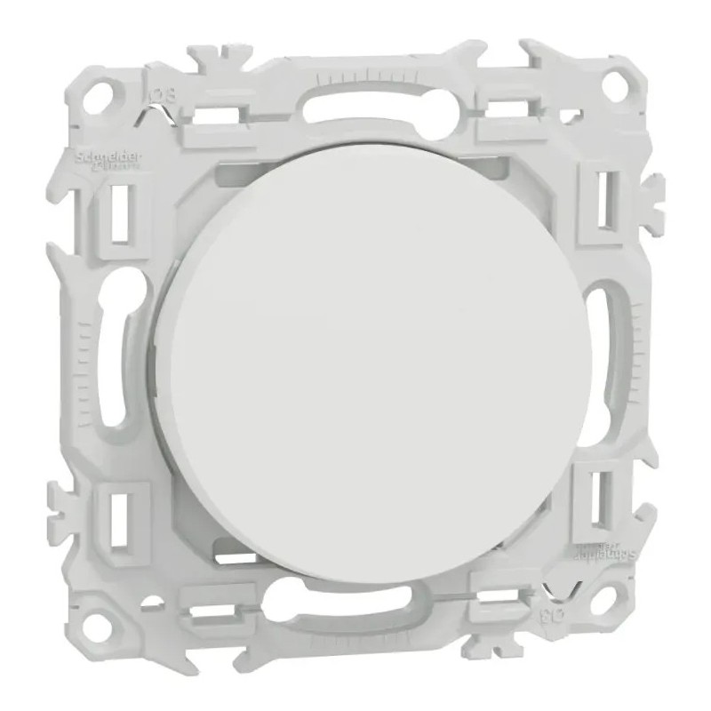 Odace - va-et-vient ou poussoir - 10AX - blanc craie