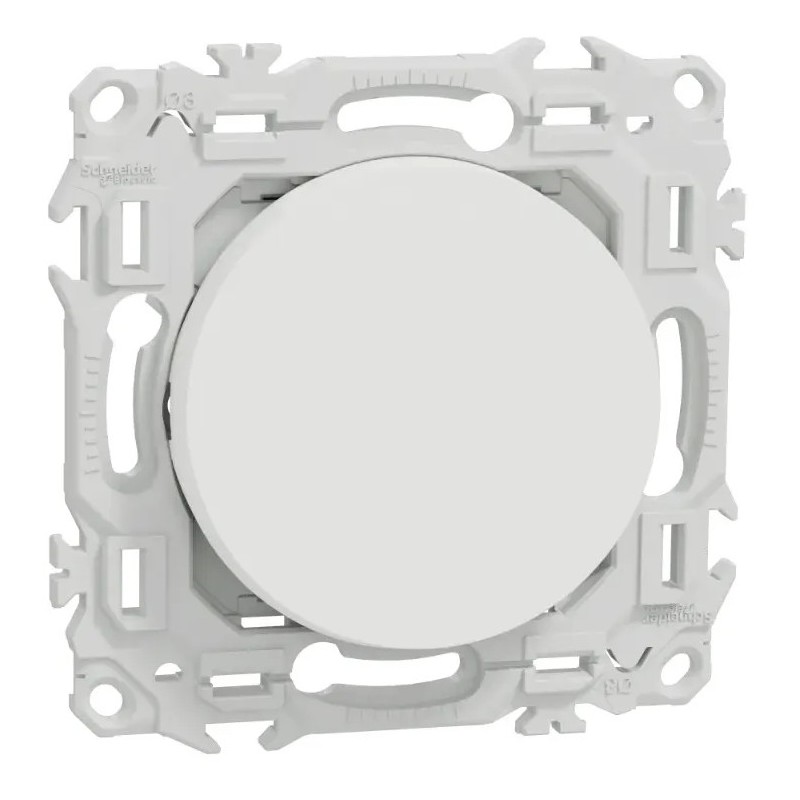 Odace 2025 - permutateur - 4x2 bornes auto - 10AX 250V CA 50Hz - cache peinture - blanc RAL 9003 mat - IK04 IP21D - certifié NF