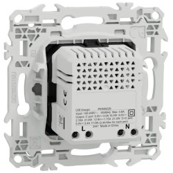 Odace 2025 - chargeur double USB type C+C - 21W Power Delivery - blanc craie