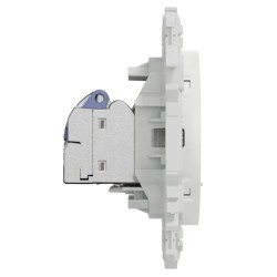 Odace 2025 - prise double RJ45 - Cat6 STP grade 2TV min à grade 3TV - blanc craie