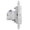 Odace 2025 - prise double RJ45 - Cat6 STP grade 2TV min à grade 3TV - blanc craie