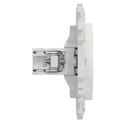 Odace 2025 - obturateur griffes montées - pré-perçage pour sortie câble - blanc craie