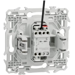 Odace 2025 - va-et-vient ou poussoir lumineux LED avec griffes - 10AX - blanc craie