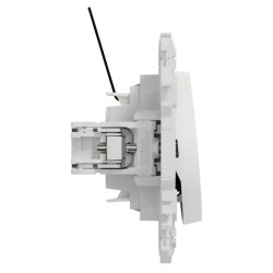 Odace 2025 - va-et-vient ou poussoir lumineux LED avec griffes - 10AX - blanc craie