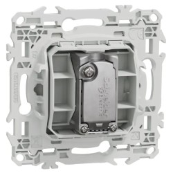 Odace 2025 - prise TV simple mâle - TV : mâle IEC 9.52 mm - cache peinture - blanc RAL 9003 mat - IK04 IP20D - certifié NF