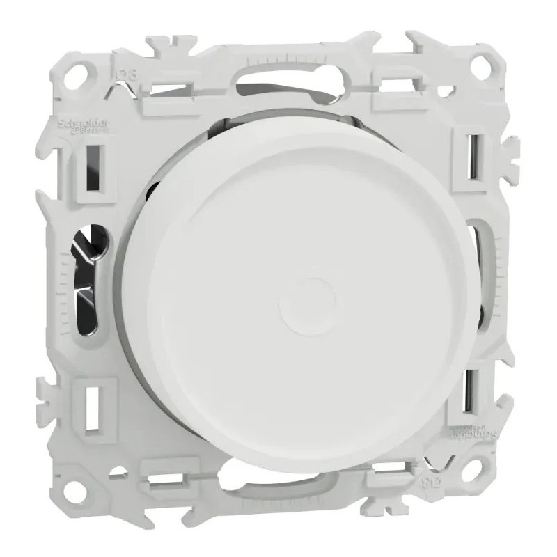 Odace 2025 - variateur de lumière universel 2 ou 3 fils - rotatif - blanc craie