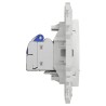 Odace 2025 - prise double RJ45 - Cat6A STP grade 3TV - blanc craie