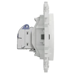 Odace 2025 - prise RJ45 - Cat6 STP grade 2TV min à grade 3TV - blanc craie