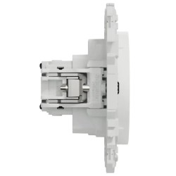 Odace 2025 - prise 2P+T rénovation à puits avec griffes - 4 bornes/pôle - blanc