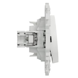 Odace 2025 - double va-et-vient ou poussoir avec griffes - 10AX - blanc craie