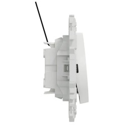 Odace 2025 - double va-et-vient ou poussoir lumineux LED 0,15mA - 10AX - blanc craie