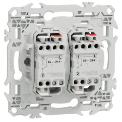 Odace 2025 - double va-et-vient ou poussoir - 10AX - blanc craie