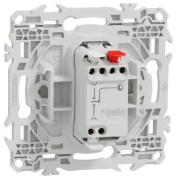 Odace 2025 - inter ou poussoir volet roulant 3 positions à levier - blanc craie