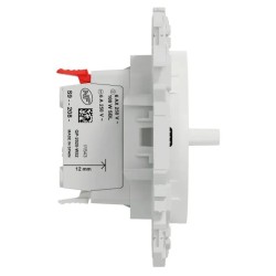 Odace 2025 - inter ou poussoir volet roulant 3 positions à levier - blanc craie