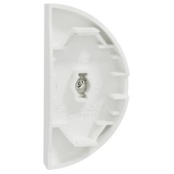 Odace 2025 - demi-enjoliveur seul à voyant - pour double VV ou poussoir - blanc craie