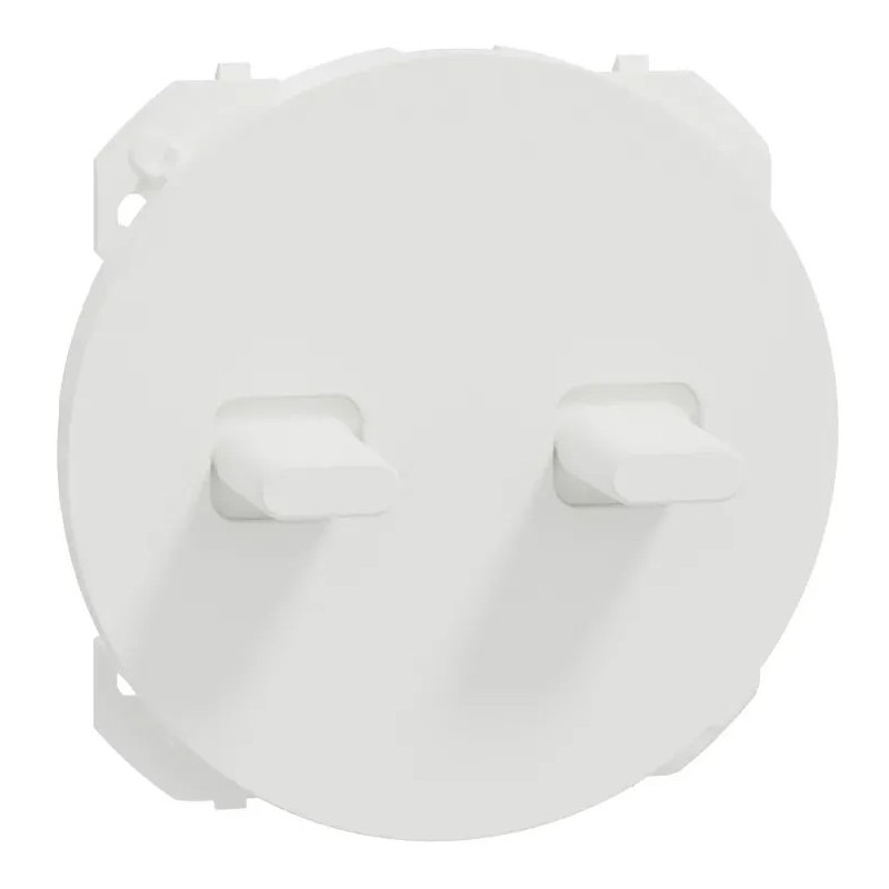 Odace 2025 - enjoliveur seul - pour double va et vient ou poussoir - ergonomie à levier - blanc RAL 9003 mat