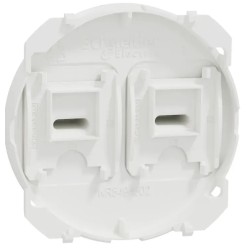 Odace 2025 - enjoliveur seul - pour double va et vient ou poussoir - ergonomie à levier - blanc RAL 9003 mat