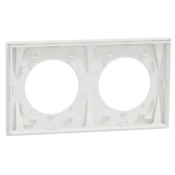 Odace 2025 - plaque de finition 2 postes - couleur Blanc craie