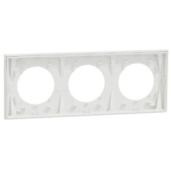 Odace 2025 - plaque de finition 3 postes - couleur Blanc craie