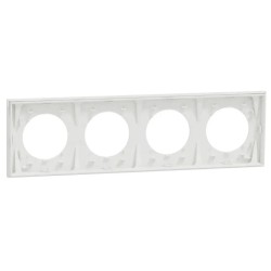 Odace 2025 - plaque de finition 4 postes - couleur Blanc craie