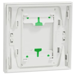 Odace Intégral - enjoliveur et plaque - pour VV ou poussoir simple - Blanc craie
