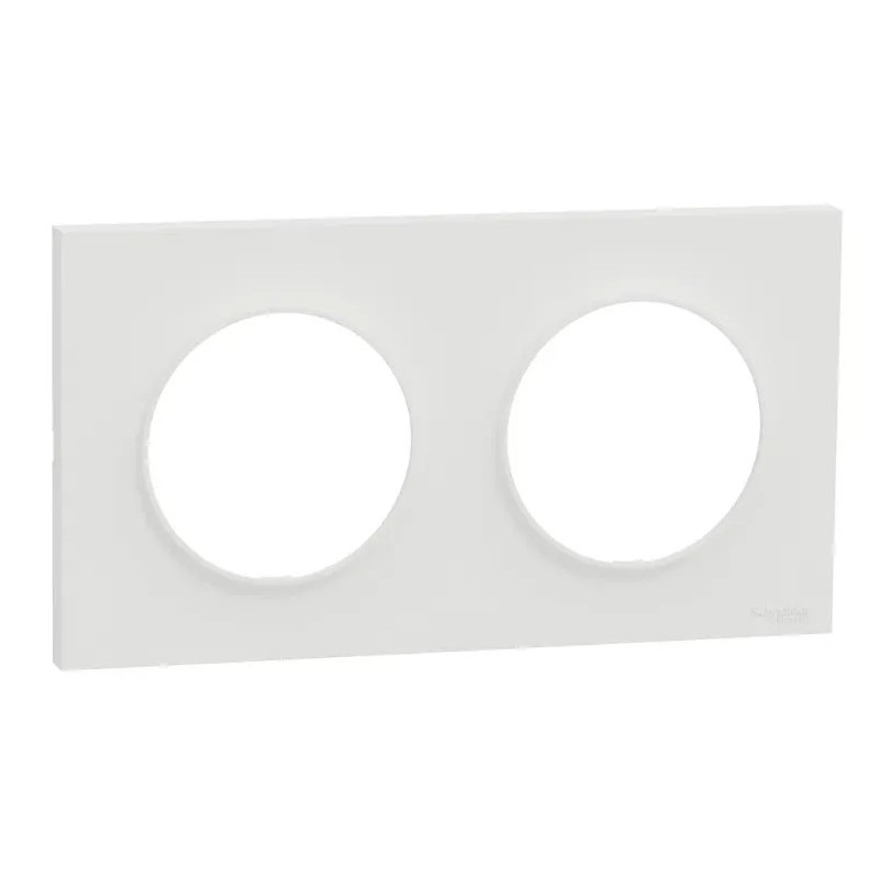 Odace Origine - plaque de finition 2 postes - couleur blanc