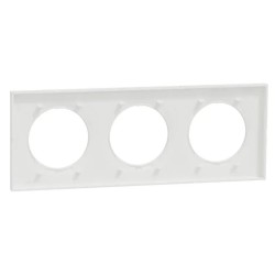 Odace Origine - plaque de finition 3 postes - couleur blanc