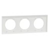 Odace Origine - plaque de finition 3 postes - couleur blanc
