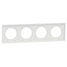 Odace Origine - plaque de finition 4 postes - couleur blanc