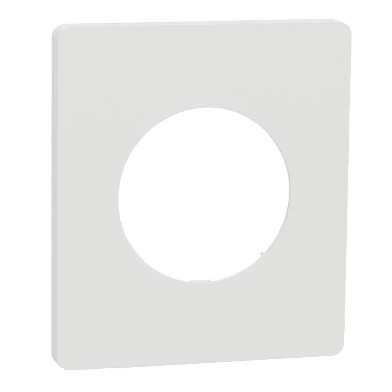 Odace Architecte - plaque de finition 1 poste - couleur Blanc craie