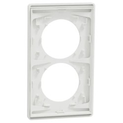 Odace Architecte - plaque 2 postes entraxe spécifique 57mm - Blanc craie