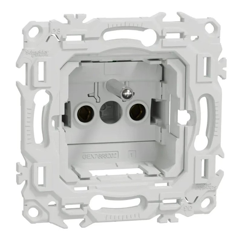 Odace 2025 - prise 2P+T affleurante - bornes automatiques - sans enjoliveur