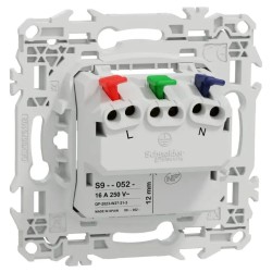 Odace 2025 - prise 2P+T affleurante - bornes automatiques - sans enjoliveur