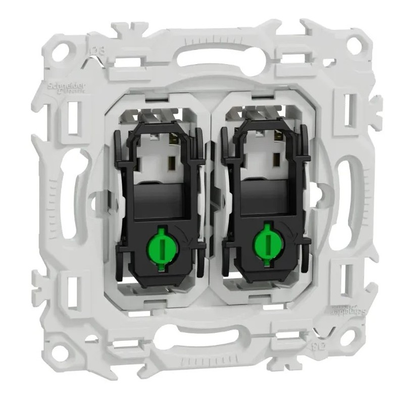 Odace 2025 - double va-et-vient ou poussoir - 10AX - sans enjoliveur