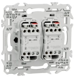 Odace 2025 - double va-et-vient ou poussoir à levier - 10AX - noir onyx