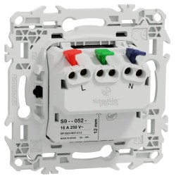 Odace 2025 - prise 2P+T affleurante - bornes automatiques - noir onyx