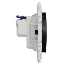 Odace 2025 - prise 2P affleurante - bornes automatiques - noir onyx