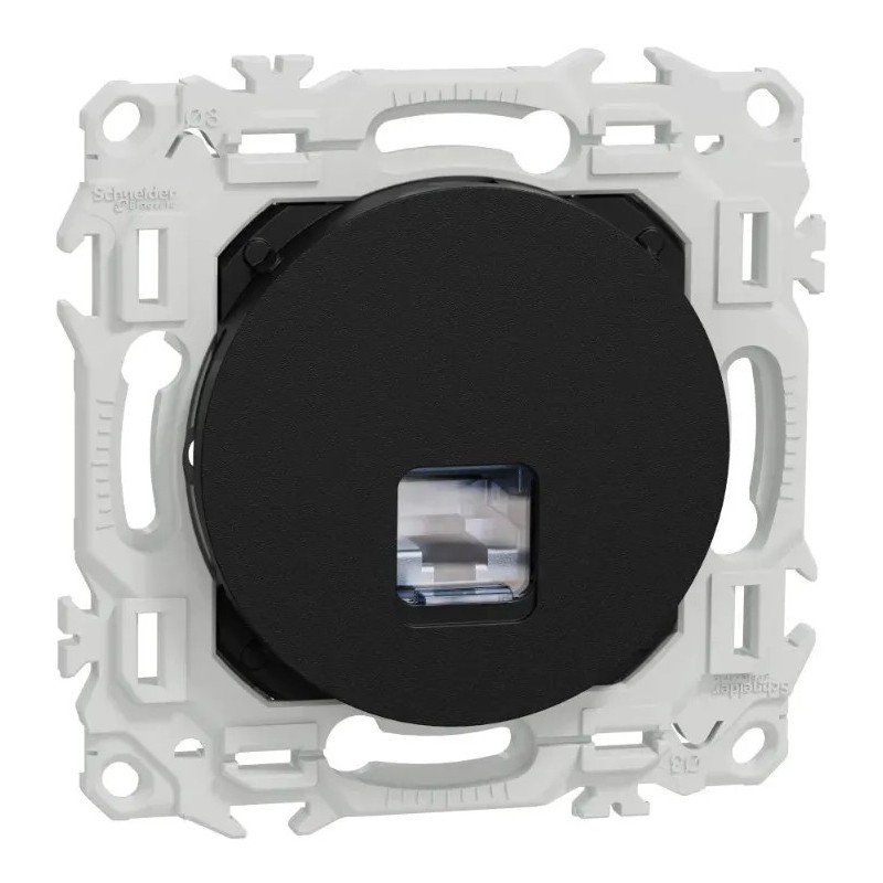 Odace 2025 - prise RJ45 - Cat6A STP grade 3TV - noir onyx