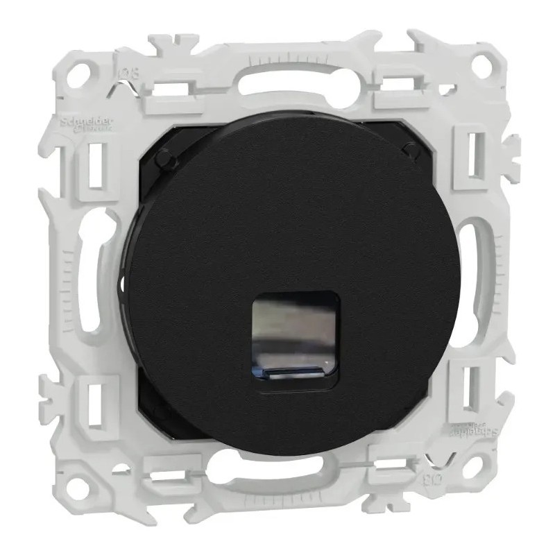 Odace 2025 - prise RJ45 - Cat6 UTP grade 1 à 2 - noir onyx