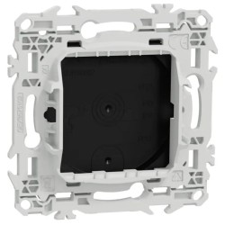 Odace 2025 - obturateur - perçage possible de l'enjoliveur pour sortie de câble - cache peinture - noir RAL 9005 mat