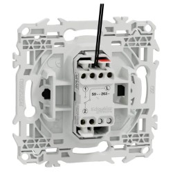 Odace 2025 - va-et-vient ou poussoir lumineux LED verte 0,15mA - 10AX - noir onyx