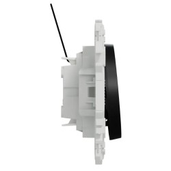 Odace 2025 - va-et-vient ou poussoir lumineux LED verte 0,15mA - 10AX - noir onyx